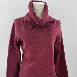 Arc’Teryx Women’s Red Desira Cowlneck Tunic Pullover Zinfandel Medium Maroon